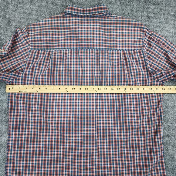 Woolrich Shirt Mens Large Plaid Roll Tab Sleeve Button Up Casual Outdoor Wear - Picture 4 of 16